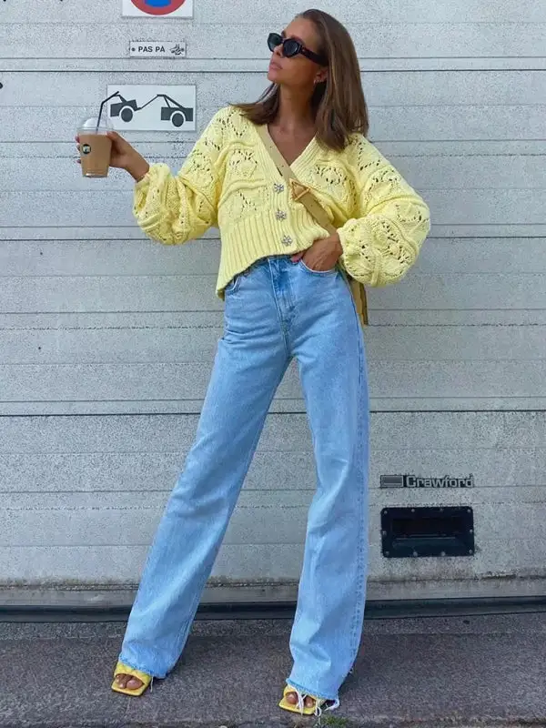 Fluid Polished Denim Jeans