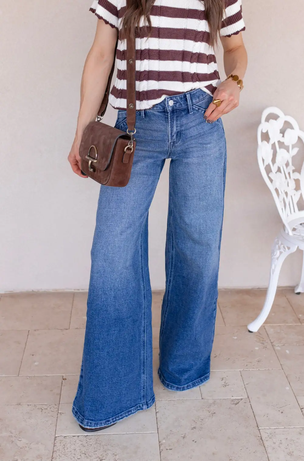 High Rise Clean Wide Leg Jeans