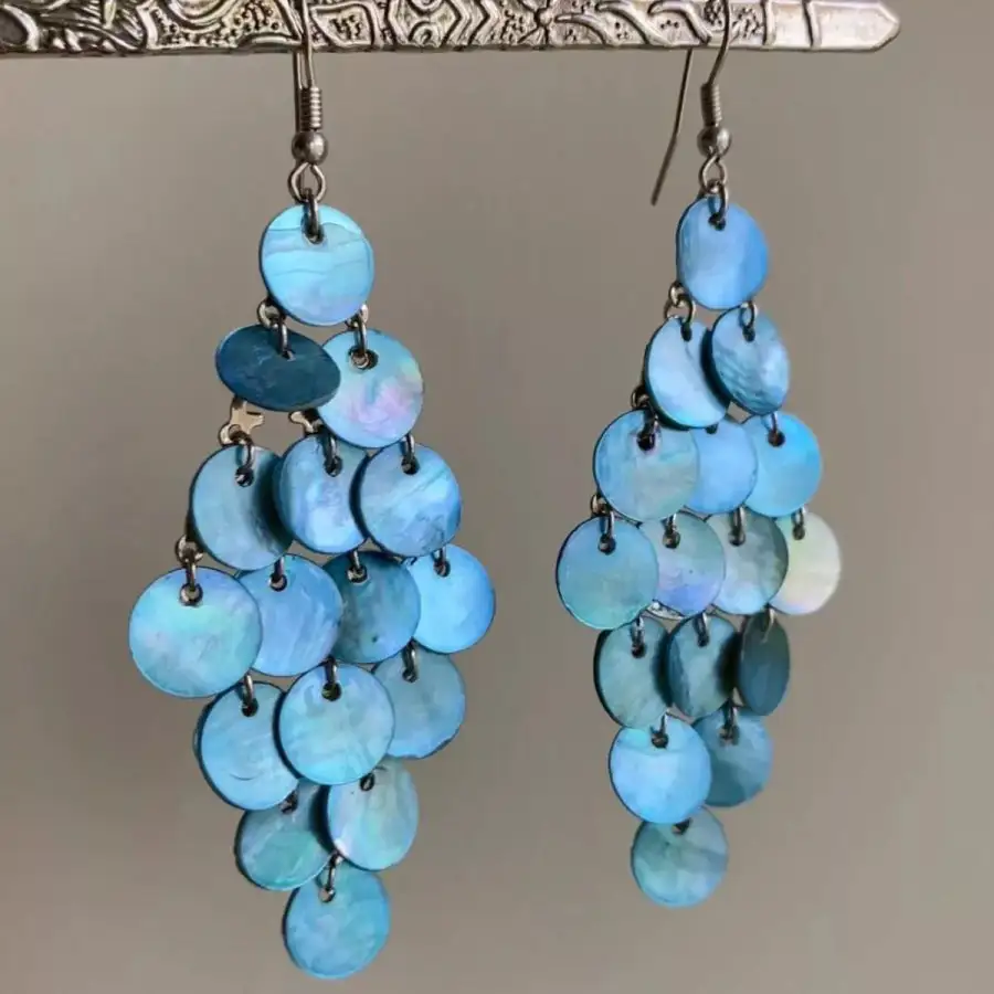 Stainless Steel Shell Dangle Earrings