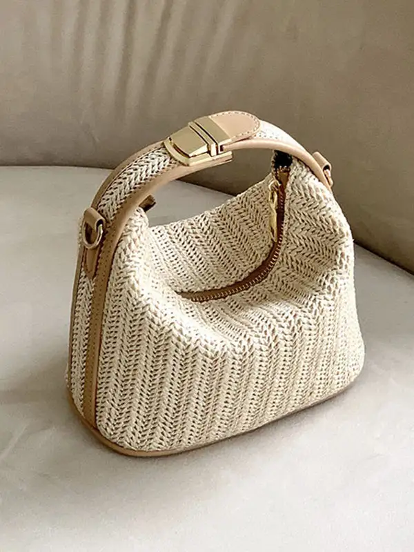 Versatile Woven Shoulder Bag