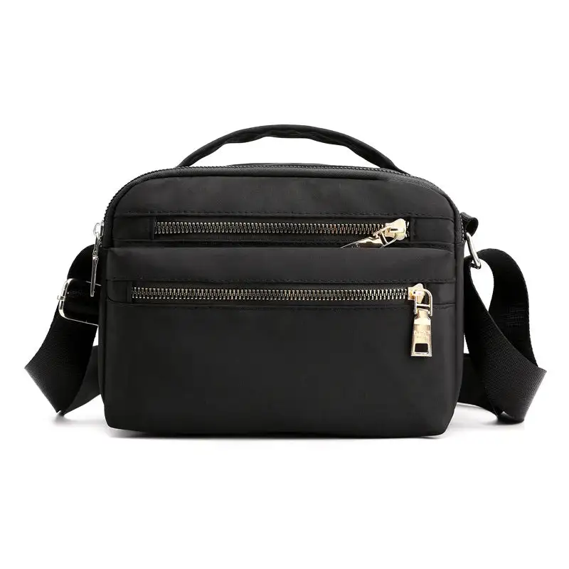 Small Crossbody Shoulder Bag Multiple Zippers
