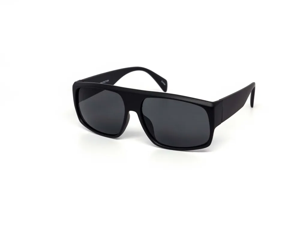 12-Pack All-Black Chunky Sport Wraparound Sunglasses