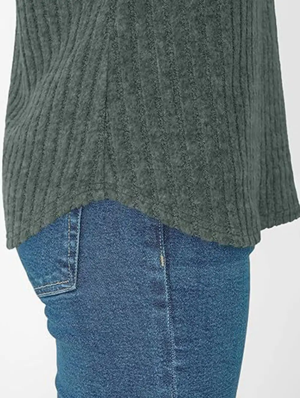 Draped V Neck Tee