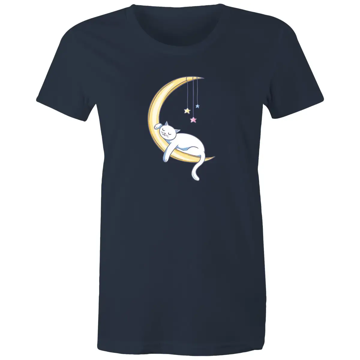 Cat Sleeping on Moon T-Shirt