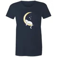Cat Sleeping on Moon T-Shirt