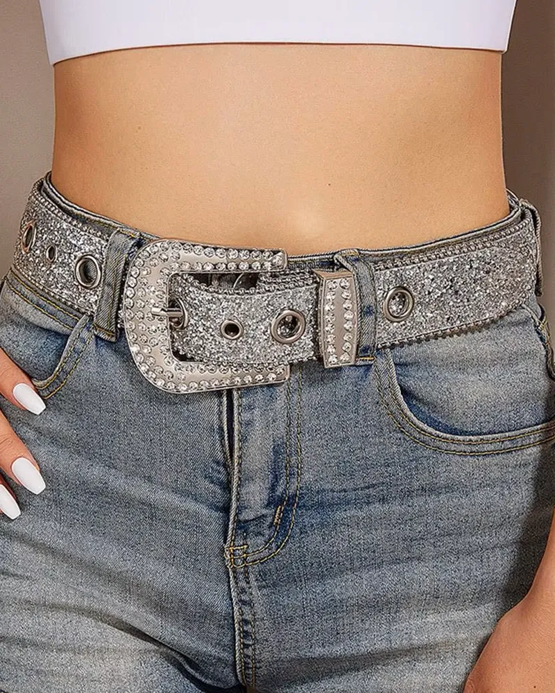 Statement Rhinestone Accent Women's Belt