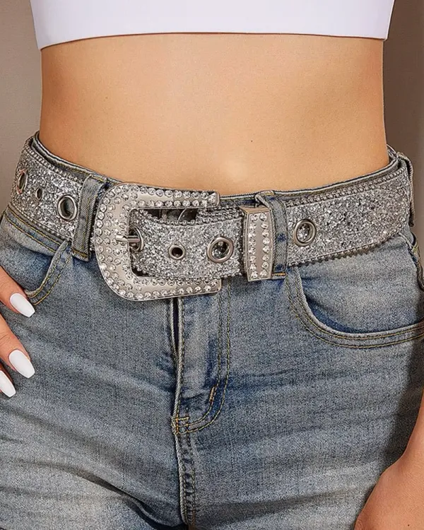 Statement Rhinestone Accent Women's Belt