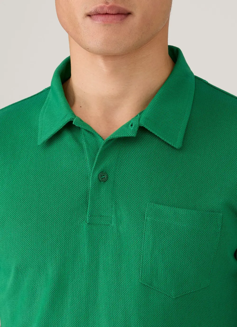 Crisp Everyday Slim Fit Mesh Cotton Short Sleeve Polo Shirt