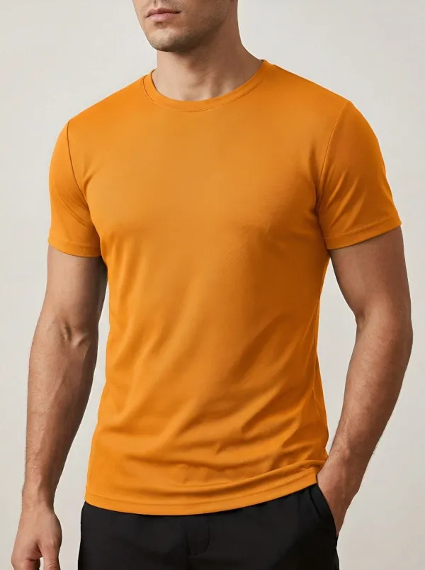 Men's Ribbed Crew-Neck T-Shirt