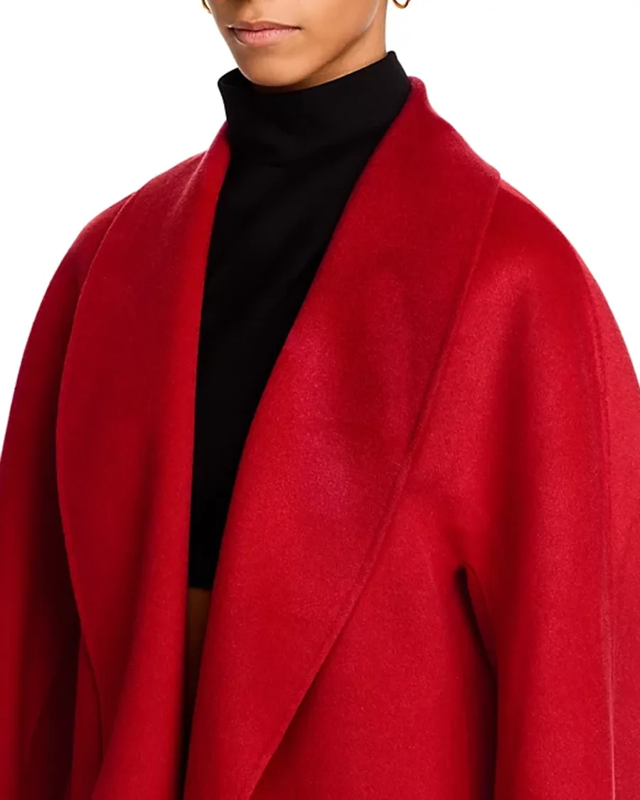 Shawl Collar Long Sleeves Multicolor Coat