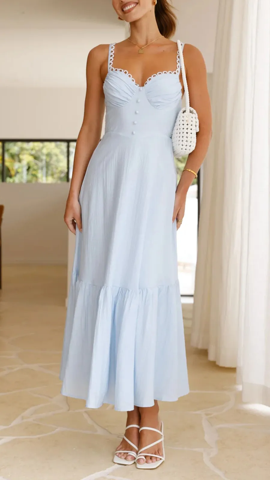 Front Button Detailing Dress