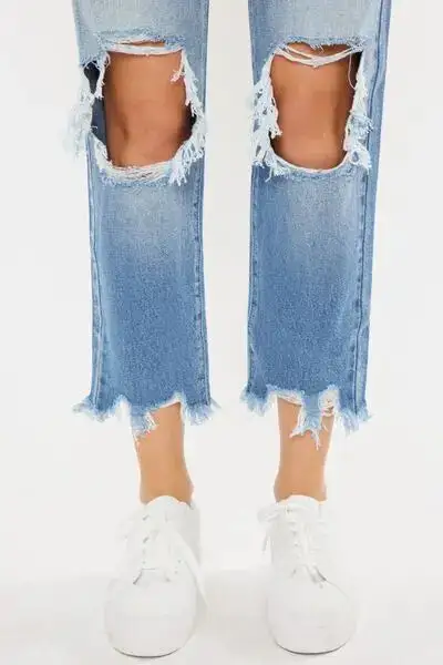 Natural Drape Ruched Denim Jeans