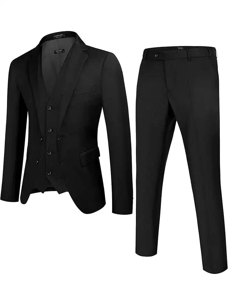 Notch Lapel Two Piece Suit Set