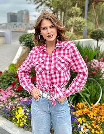Women‘s Plaid Flannel Shirt