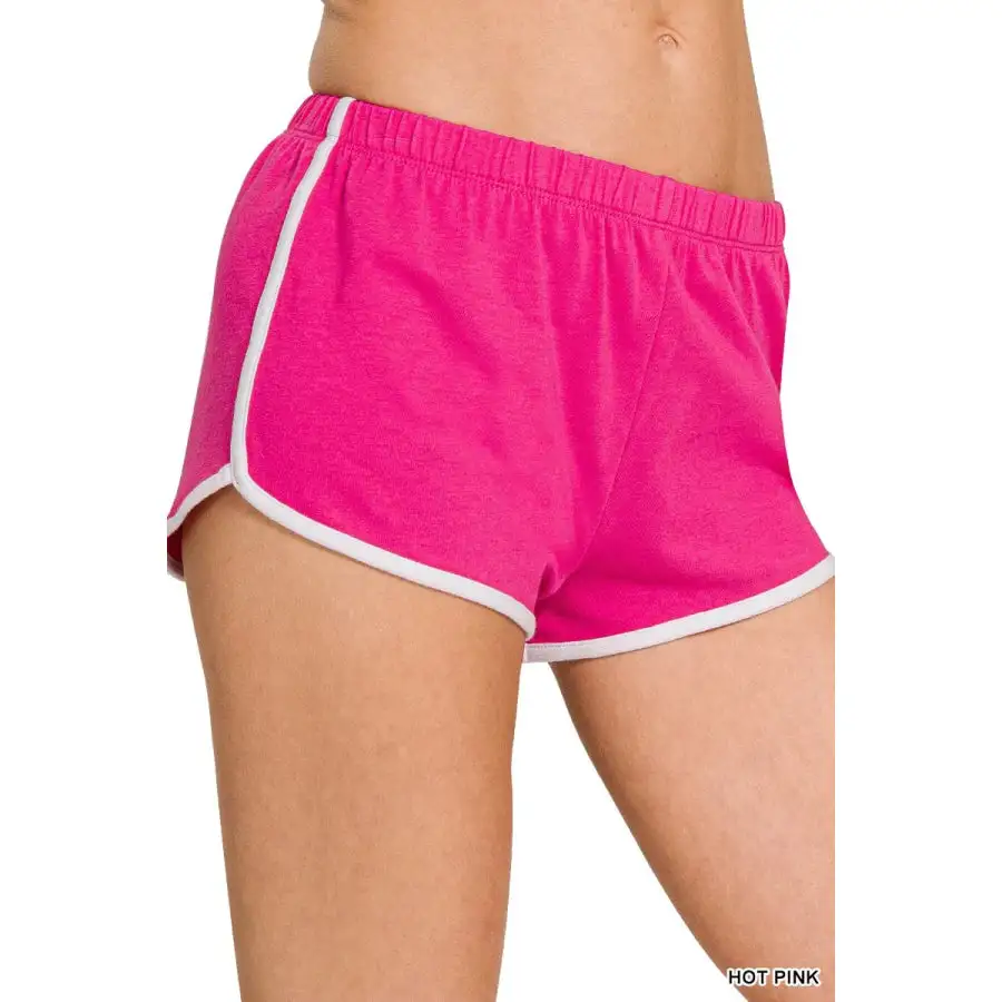 Elastic Waistband Dolphin Shorts