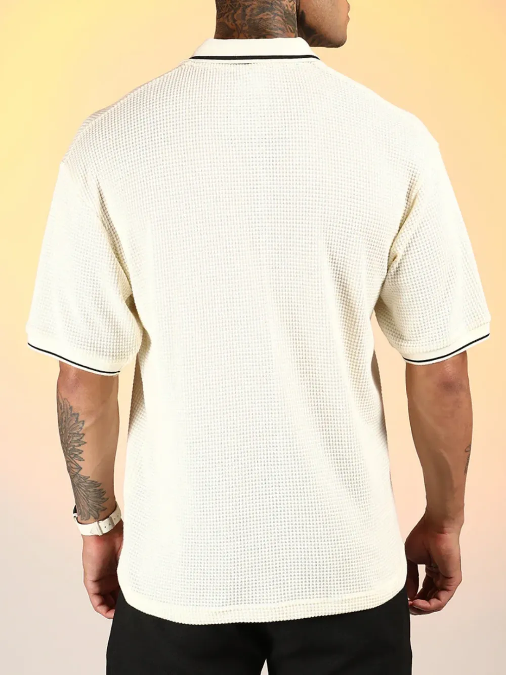 White Half Sleeve Polo T-Shirt