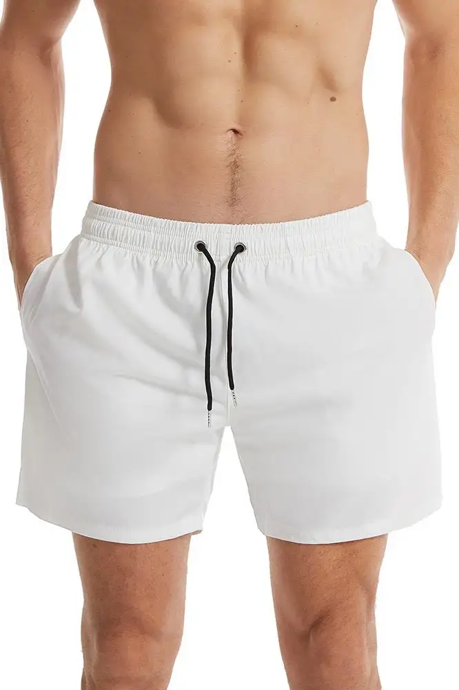 Relaxed Solid Quick-Dry Swim Trunks