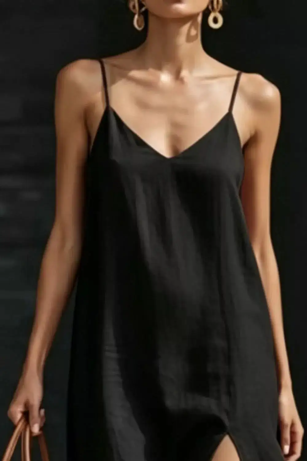 V Neck Slit Maxi Dress