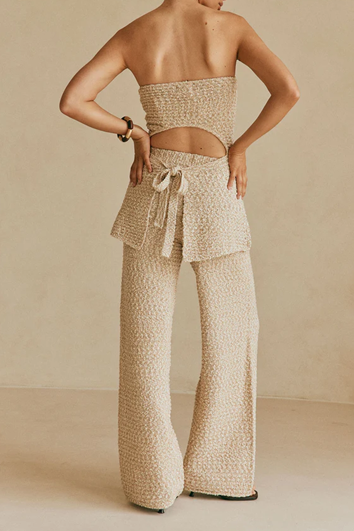 Textured Flared Lounge Pants