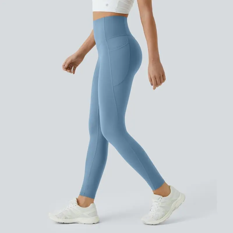 High Waisted Tummy Control Side Pocket Shaping Training Leggings – 🔥 40% OFF Today Only!