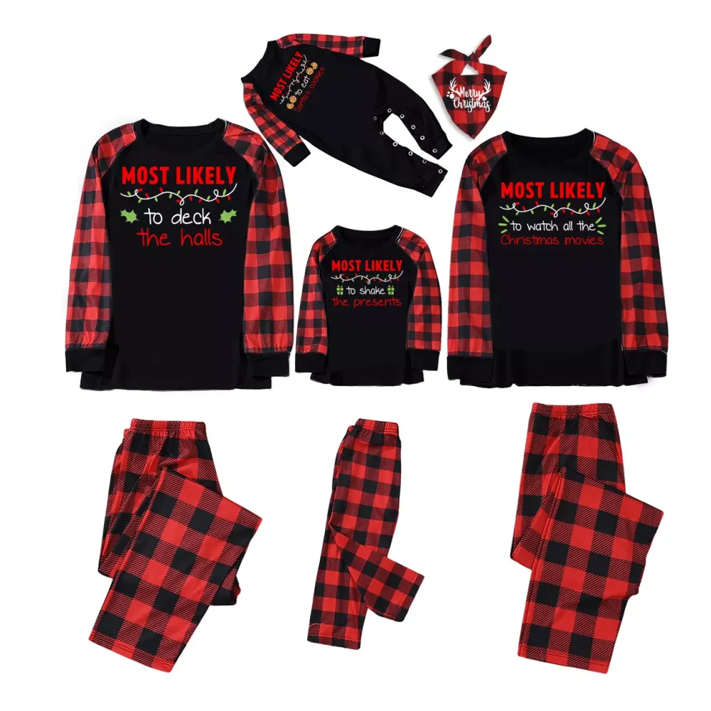 Most Likely Rattan Christmas Family Matching Pajamas（customizable）