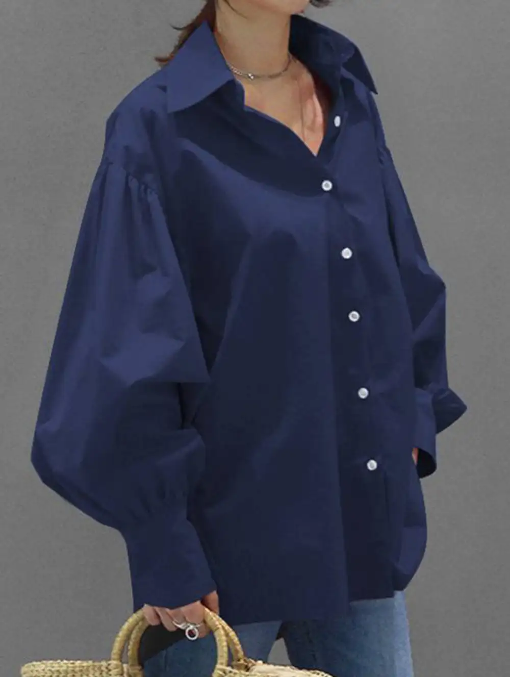 Relaxed Fit Retro Lapel Shirt