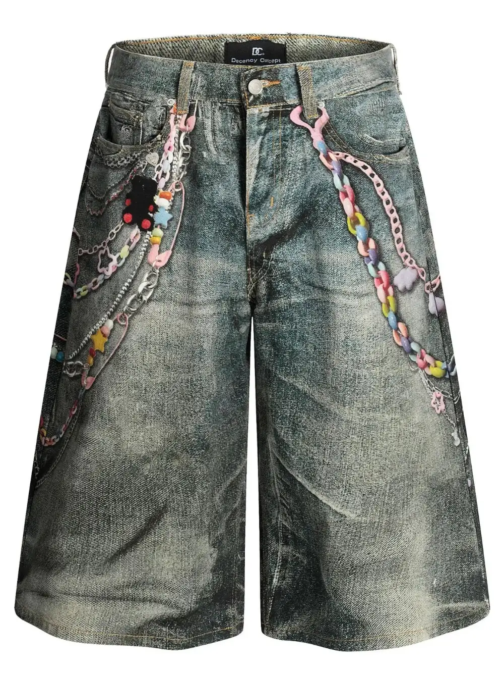 Relaxed Wide Leg Cotton Blend Casual Shorts