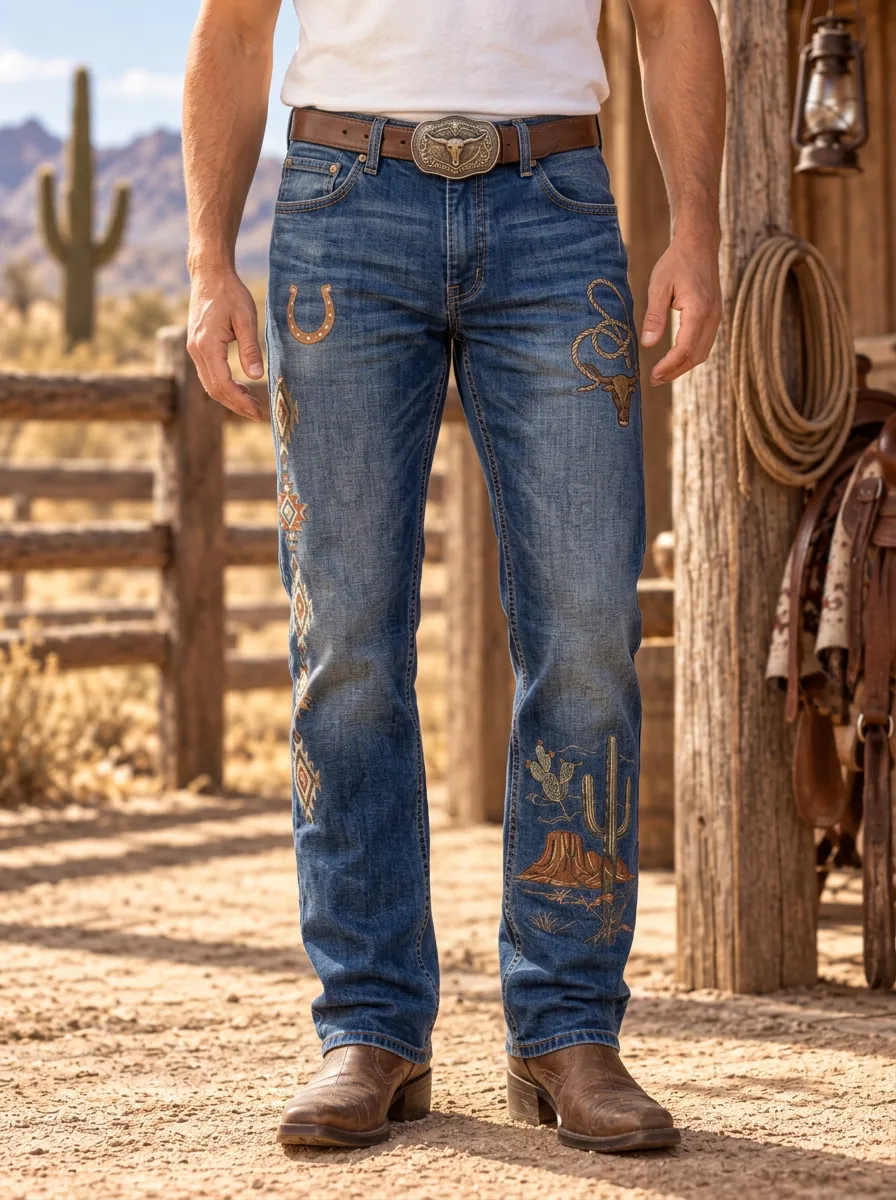 Everyday Cowboy Horse Profile Men's Western Jeans