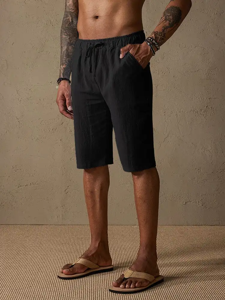 Men's Casual Cotton Drawstring Shorts
