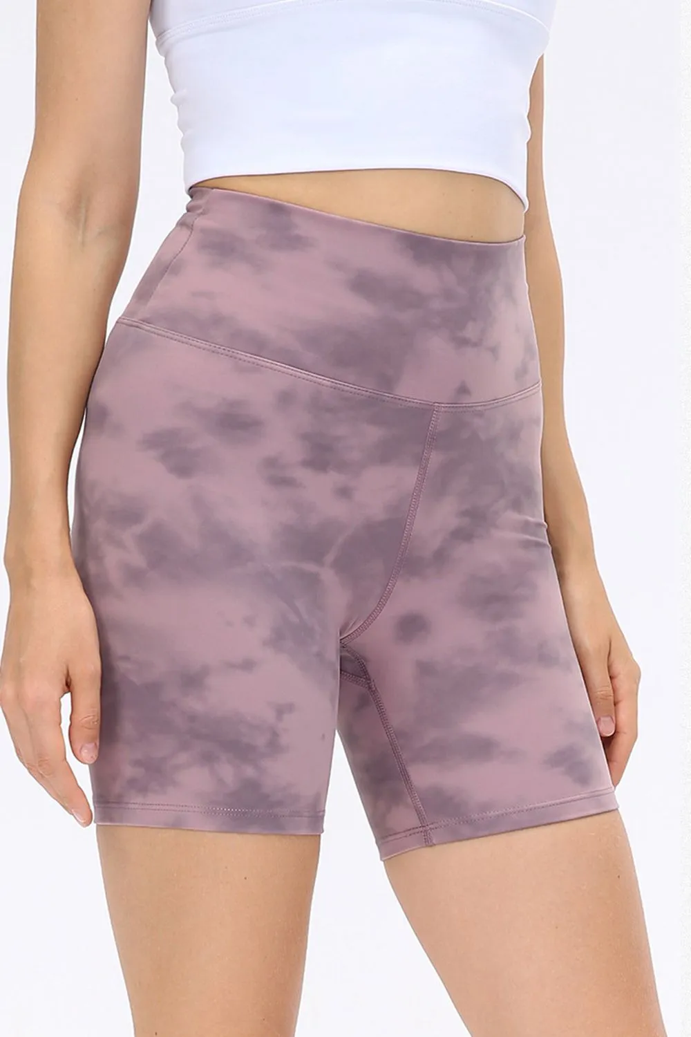 Stretch Wide Waistband Sports Shorts