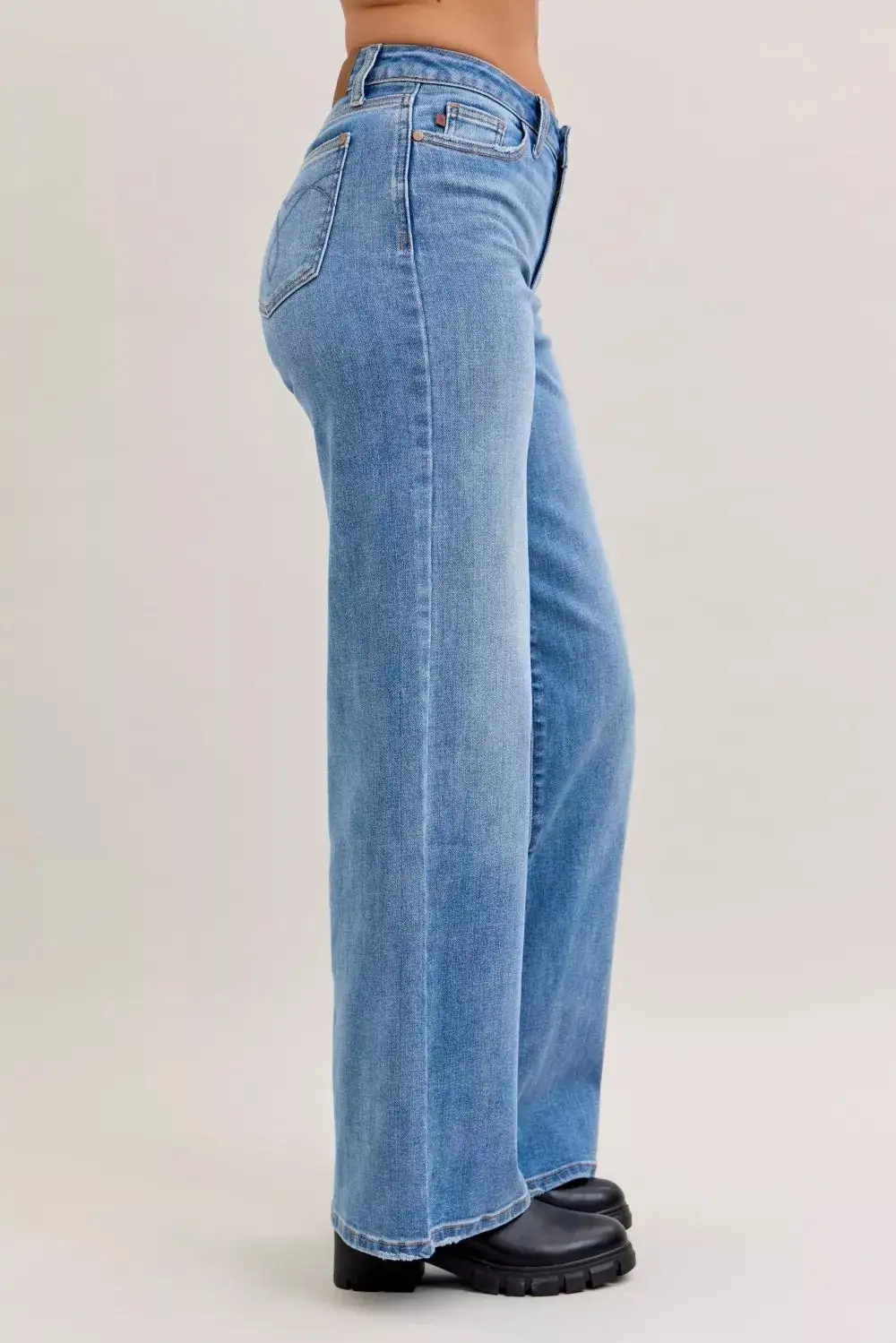 Everyday Mid Rise Wide Leg Jeans