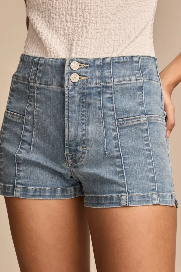 Blue High Rise Short