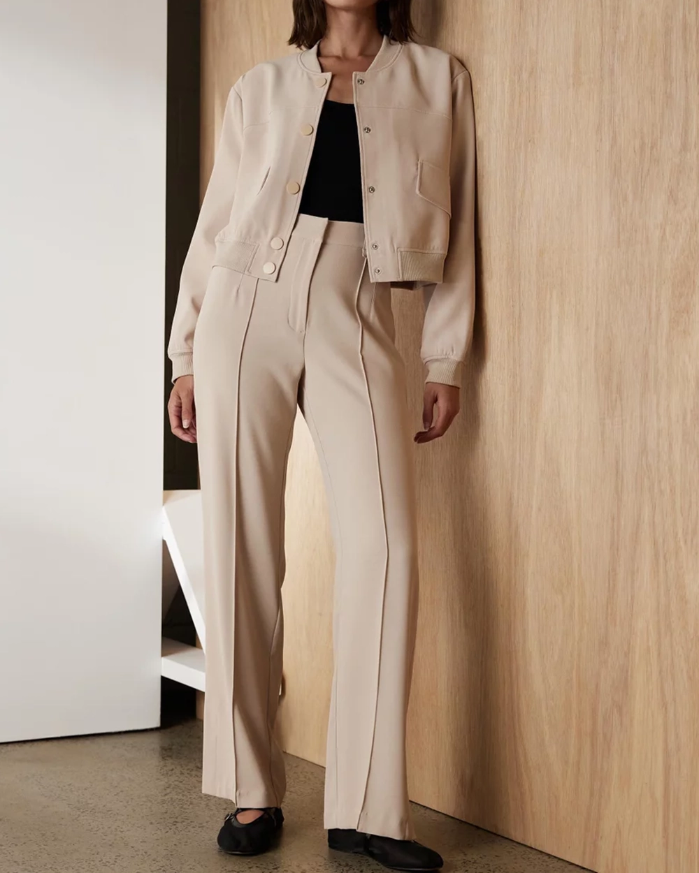 Buttoned Cropped Jacket