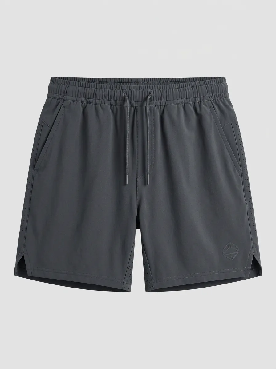 Men's Breathable Athletic Gym Printed Workout Shorts