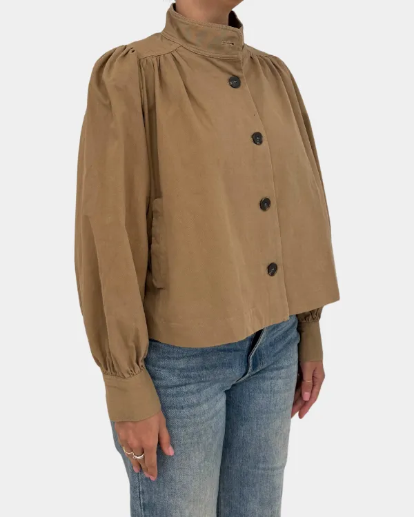 Gathered Collar Jacket