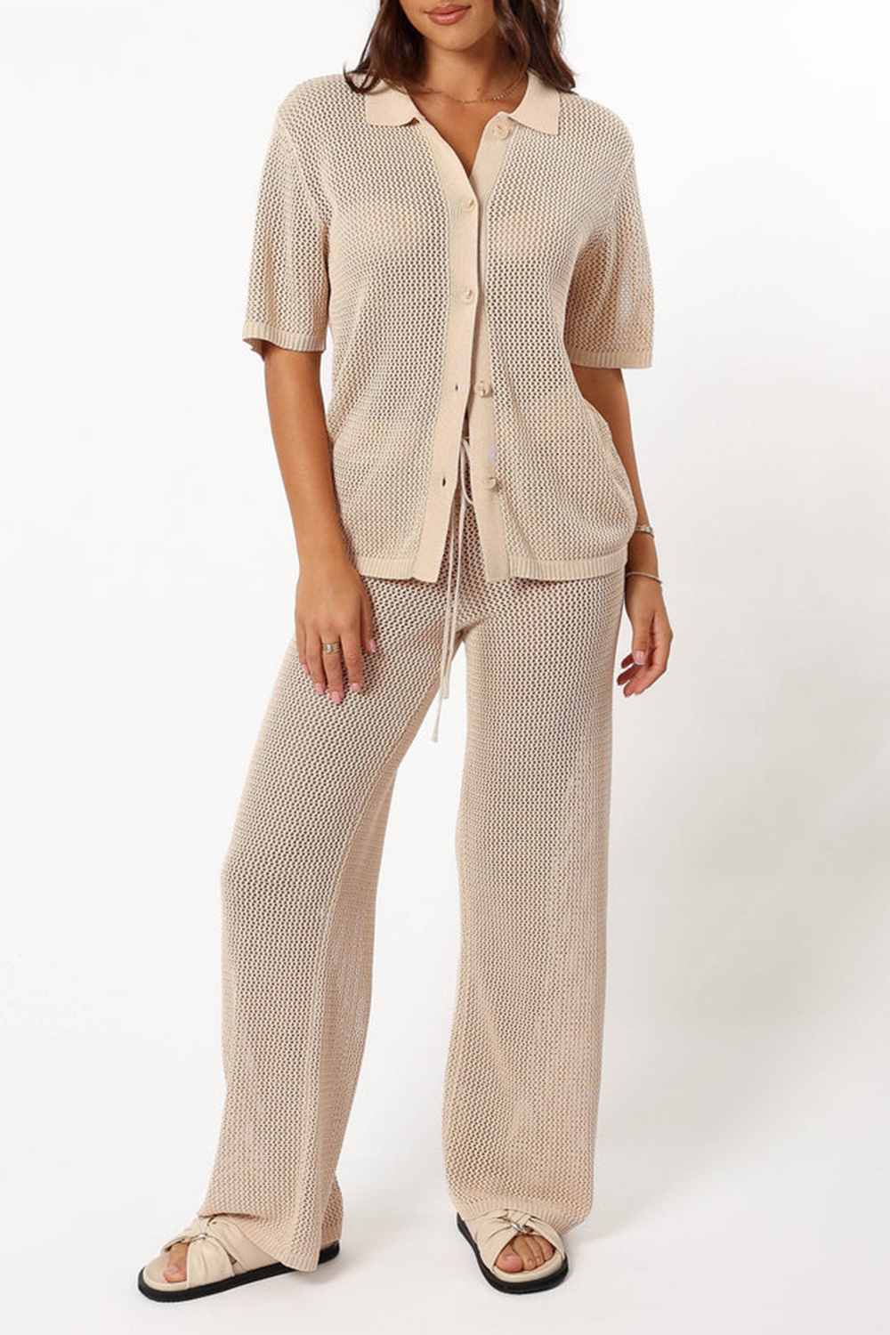 WHITE MESH TRANSLUCENT LONG SLEEVE TOP