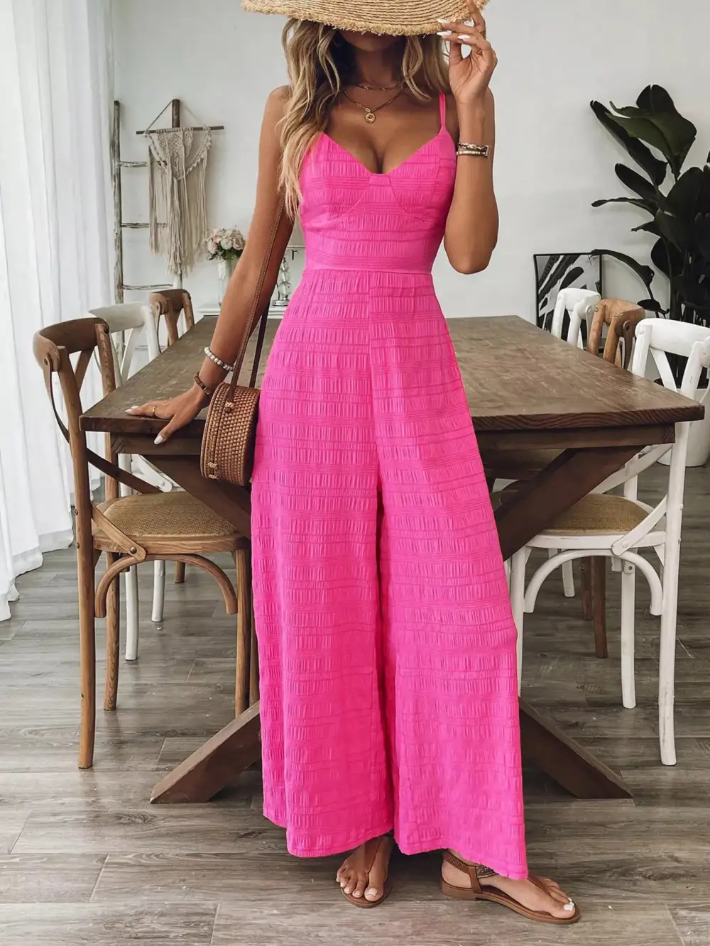 Polished Wide Leg Sleeveless Jumpsuit