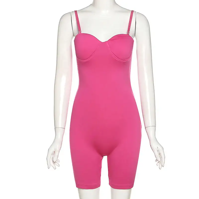 Seamless Romper with Built-in Bra