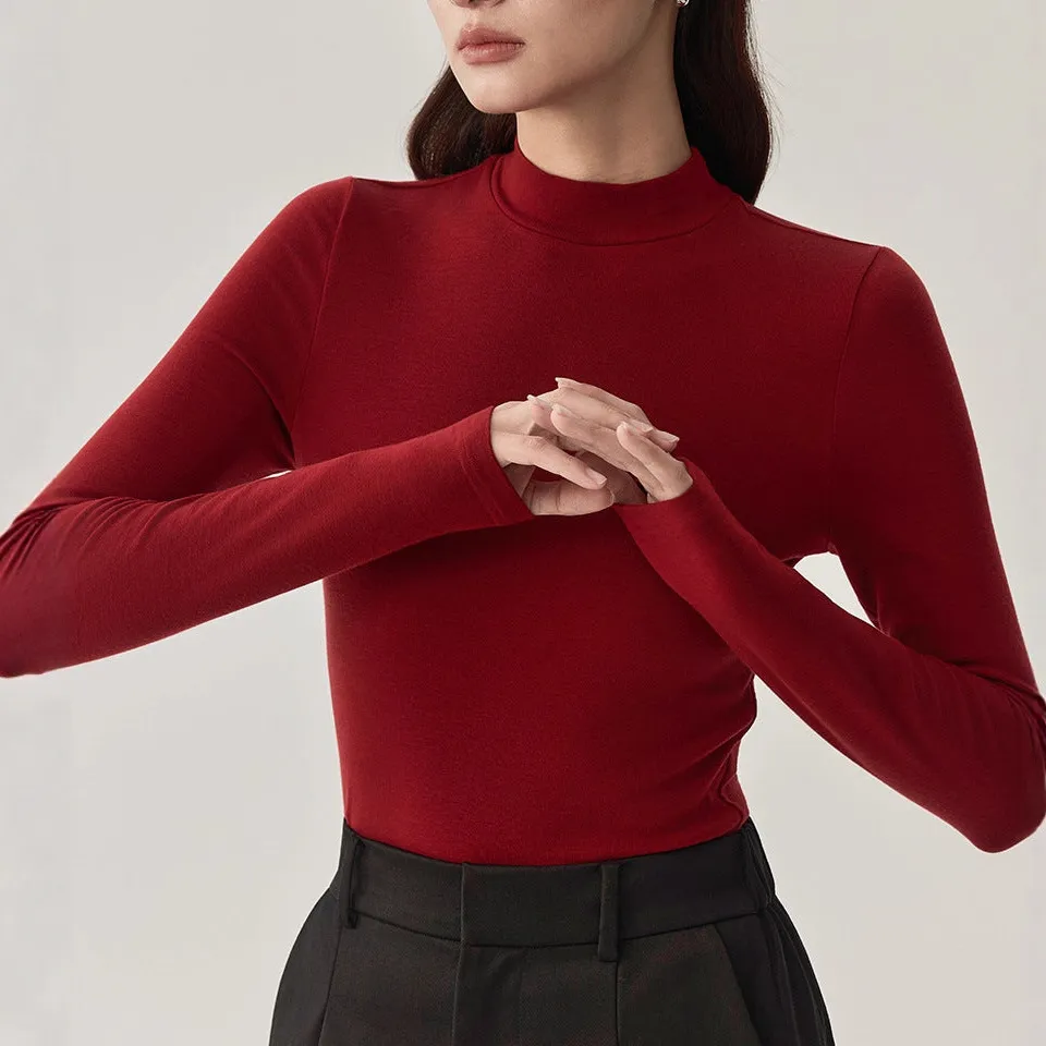 Women's Wool High-Neck Slim-Fit Sweater