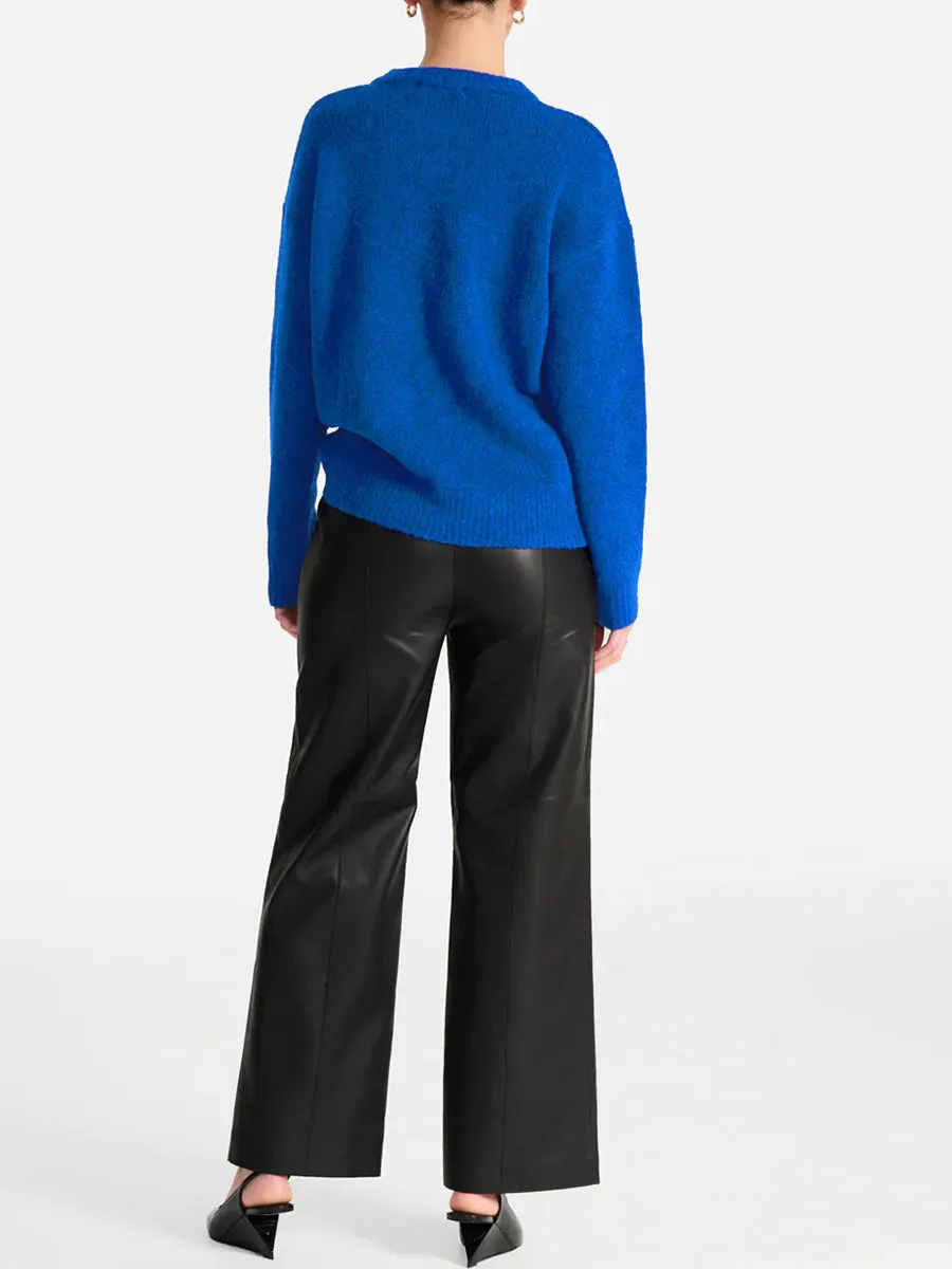 ROUND NECK MOHAIR KNIT