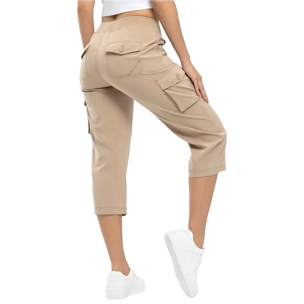 Women's Cargo Pants Plus Size Outdoor Lightweight Capris Casual Trip Loose Shorts