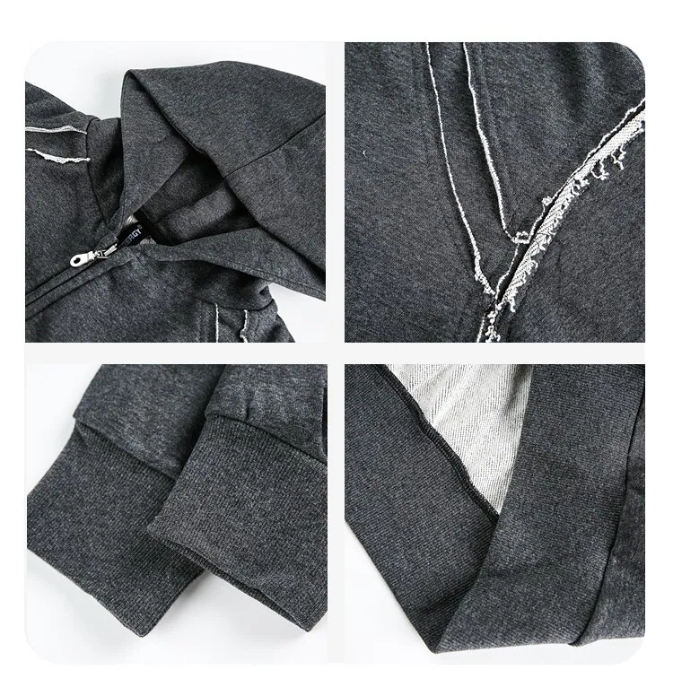 Distressed Casual Hoodie