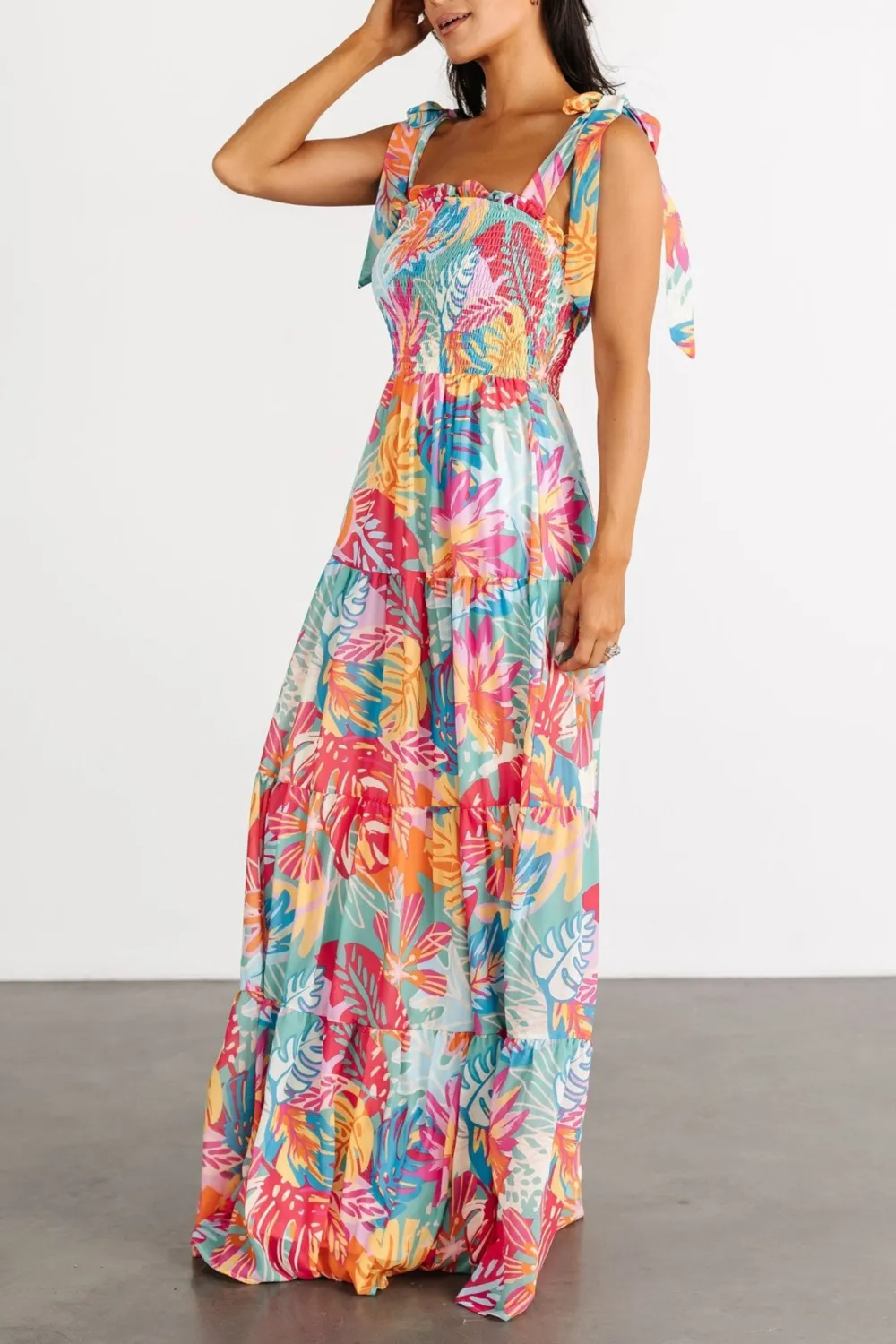 Abstract Art Print Flowing Dress