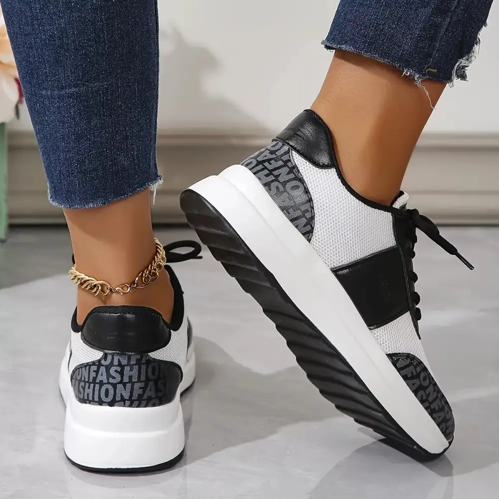 Classic Round Toe Lace-Up Sneakers