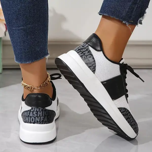 Classic Round Toe Lace-Up Sneakers