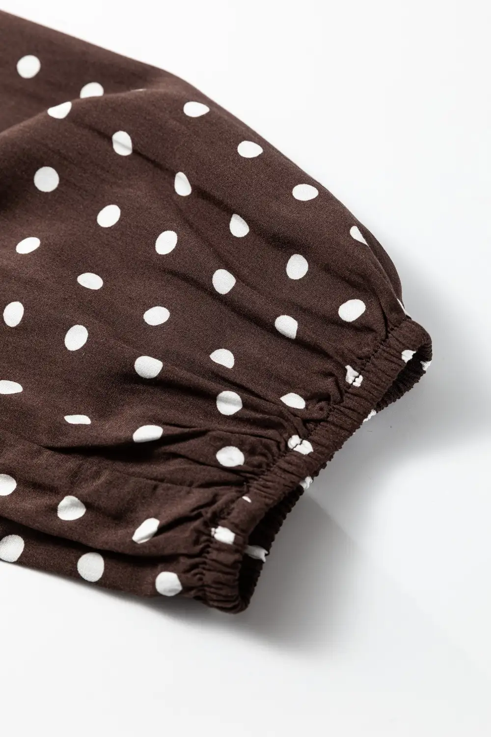 Polka Dot V Neck Ruffle Mini Dress