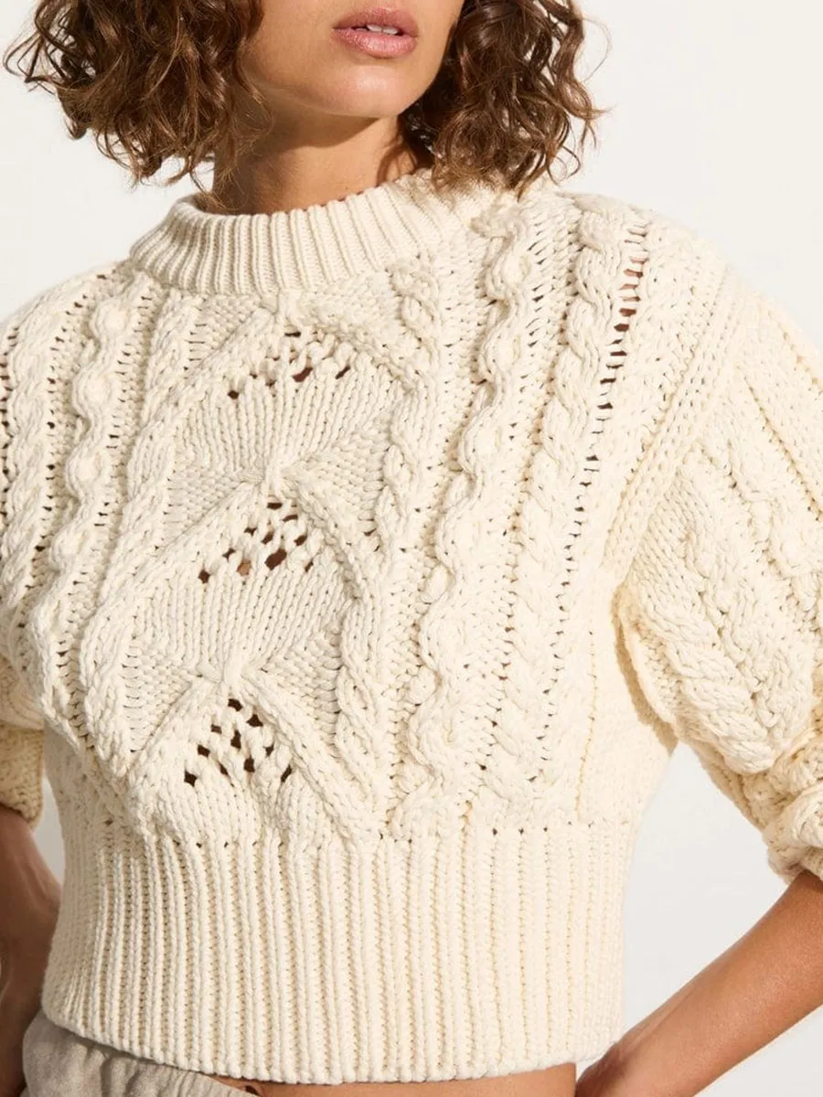 TEXTURE CROPPED KNIT JUMPER