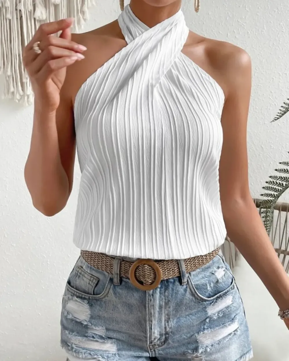 Stylish Lace Sleeveless Top