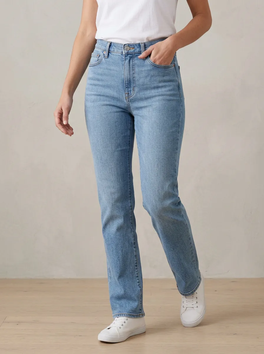 Everyday-Ready Printed Washed Denim Jeans