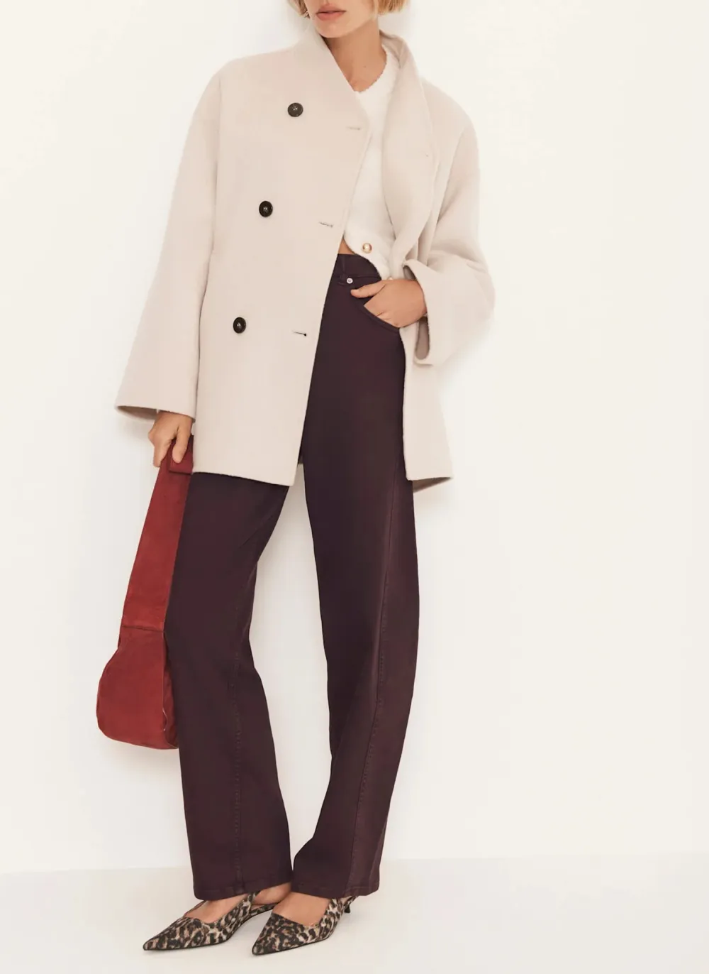 Casual Style Blend Hand Finished Scarf Coat